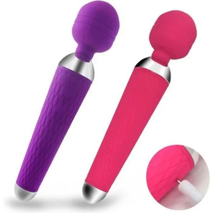 GOD08307-Szupererős vibrátorok nőknek USB újratölthető orális csikló AV varázspálca vibrátor masszírozó szexjátékok