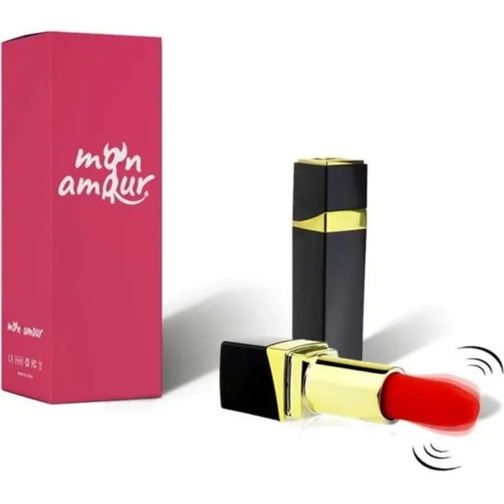 MON AMOUR Mini Rúzs Alakú Vibrátor - Rúzs - Vibrátorgolyó - 10 Intenzitás - USB Újratölthető - Csikló Stimulátor