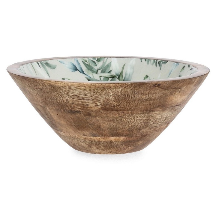 Комплект от 8 купички от мангово дърво с многоцветен емайл Thara Ø24x10,5h