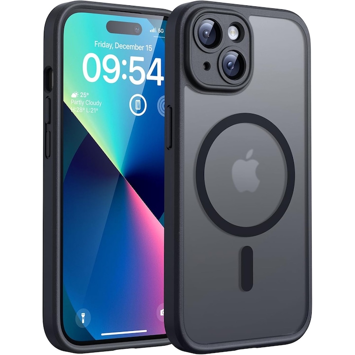 Husă pentru telefon, BestCase, pentru Apple iPhone 13, antichoc, negru, TPU