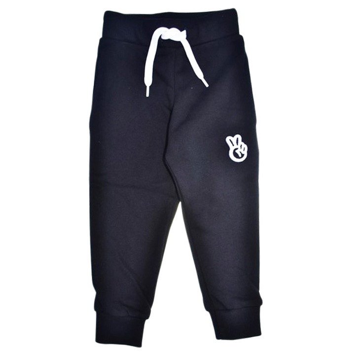 Fiú bolyhos sportnadrág, GT 8914N-92, Fekete 92 CM