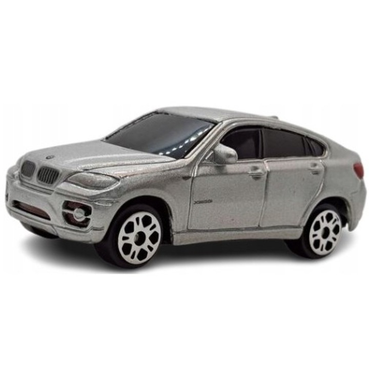 Masinuta Burago BMW X6, 1:64, Argintiu