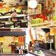Casa japoneza in miniatura de construit, puzzle 3D tip macheta, model 3D japonia transparenta, model casa de papusi, set constructie interactiv, jucarie educativa, lumini LED, pentru copii, adolescenti si adulti, scara 1:24, 22x17.5x19.5 cm, Multicolor