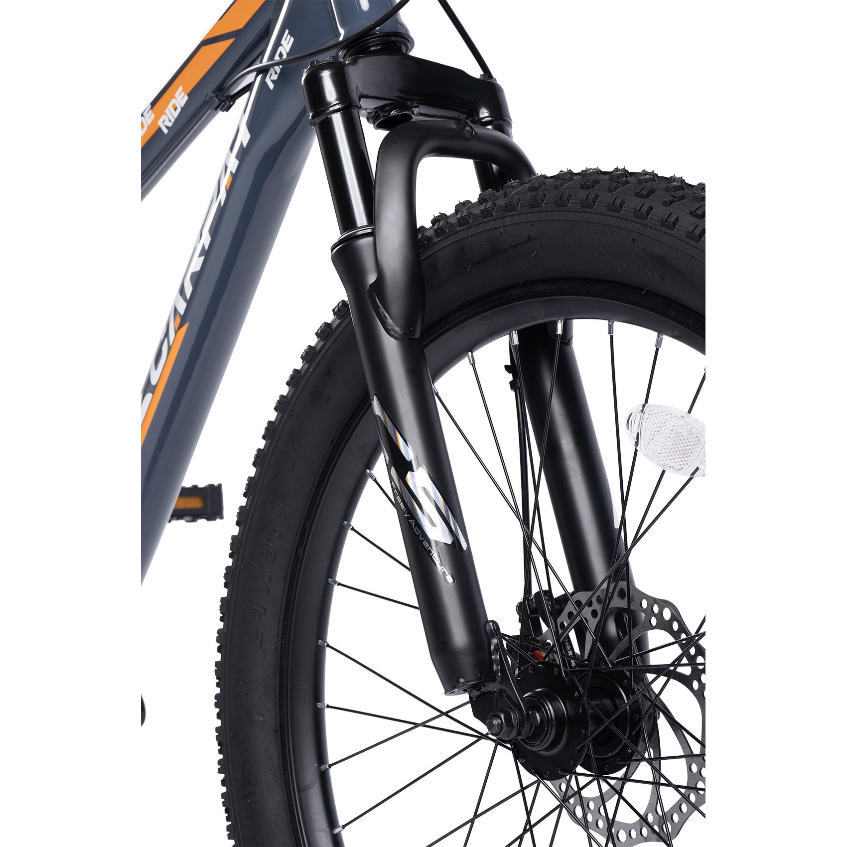 fat グレー Bicicletă copii Velors MTB Fat Bike Ride JSX24109, frâne disc, 7