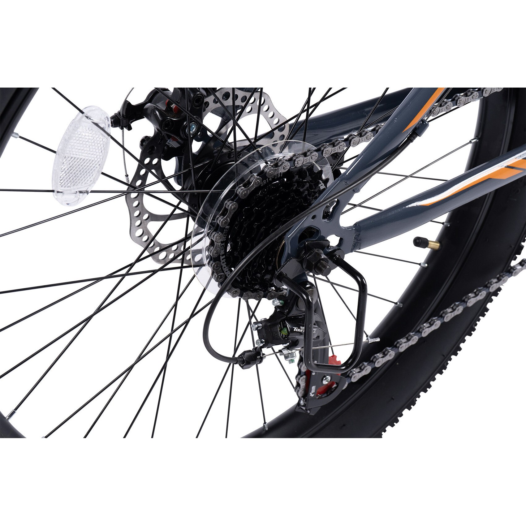 fat グレー Bicicletă copii Velors MTB Fat Bike Ride JSX24109, frâne disc, 7