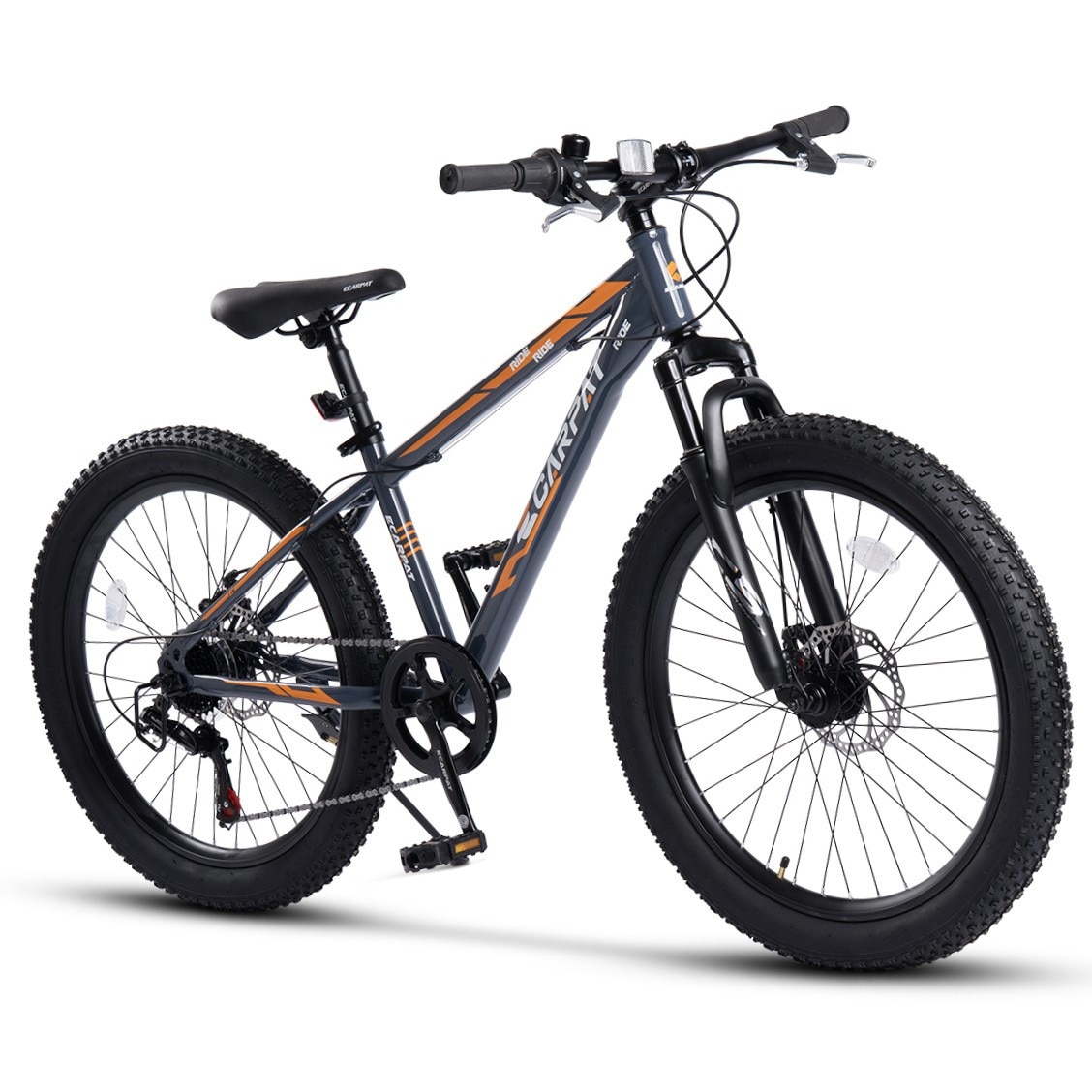 fat グレー Bicicletă copii Velors MTB Fat Bike Ride JSX24109, frâne disc, 7