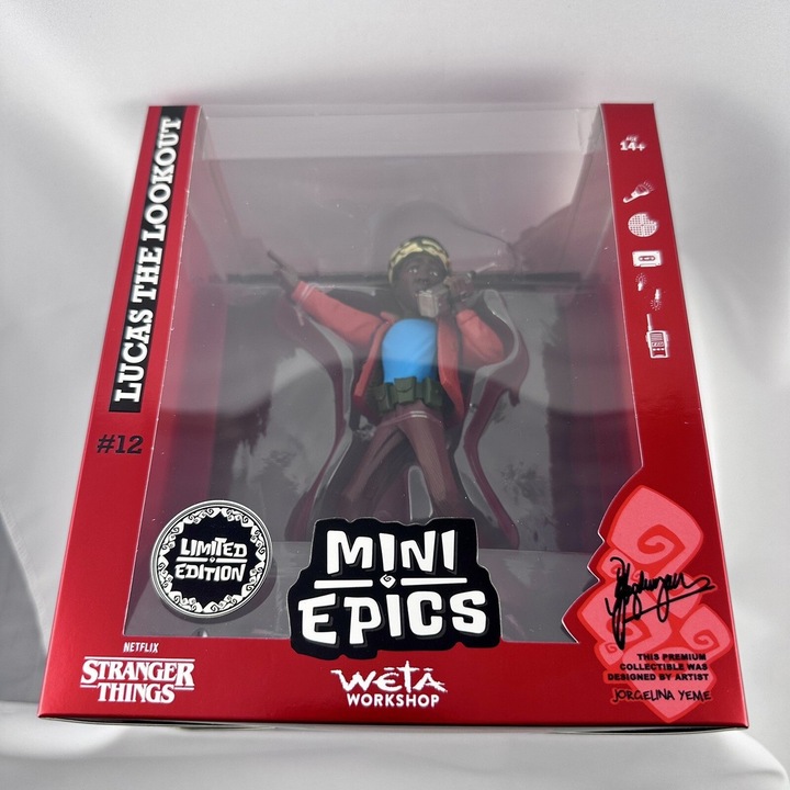 Figurina Eaglemoss Stranger Things Lucas the Lookout 14cm, multicolor, editie limitata
