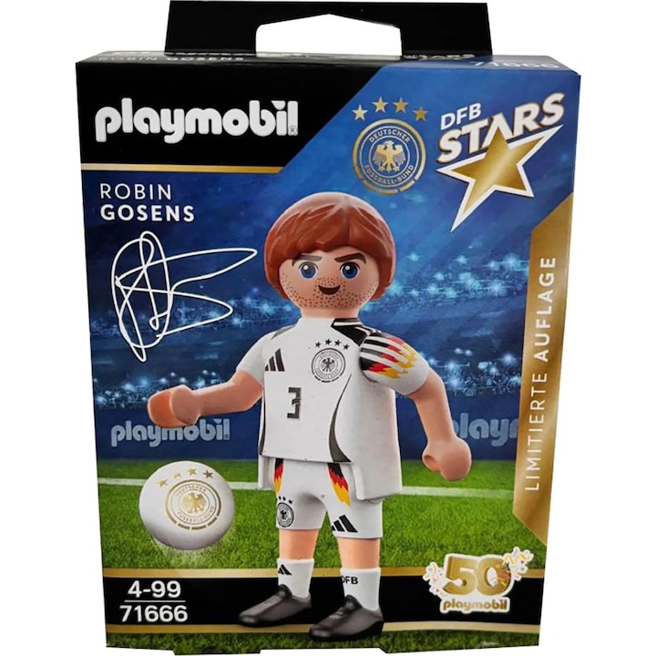 Figurina PLAYMOBIL 71666 Fotbalist Robin Gosens, multicolor, 11cm, set