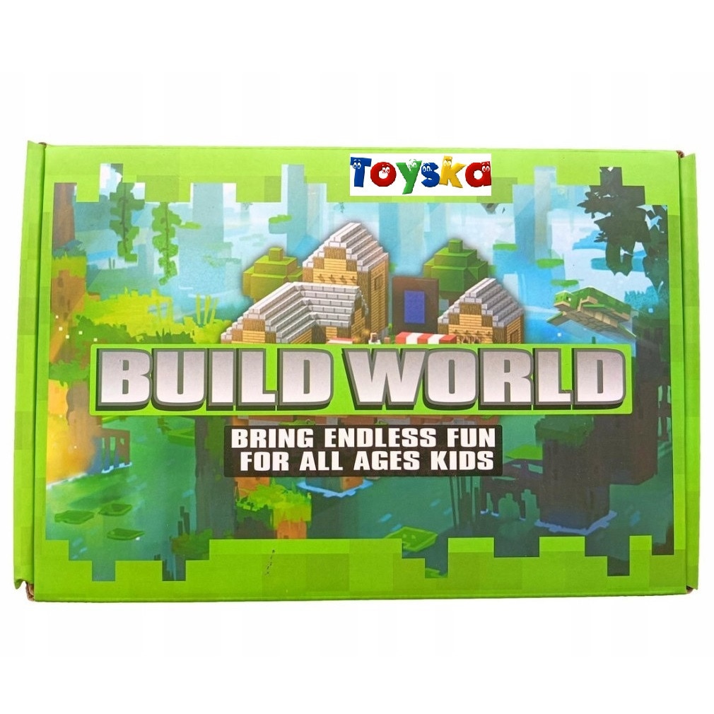 Set cuburi magnetice tip Minecraft Build World, 130 piese