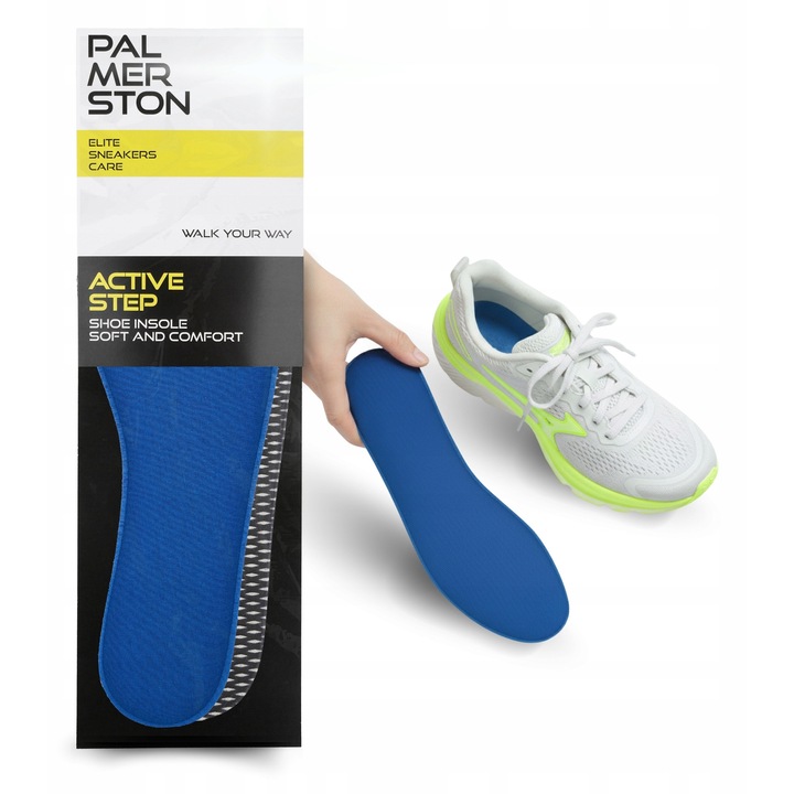 Insertii pentru incaltaminte, Palmerston, Activestep, marimea 41-42, absorbante de socuri, anti-transpiratie, respirabile, spuma cu memorie, confortabile, produs polonez, setul contine 1 pereche, material: spuma, potrivire perfecta, senzatie placuta de