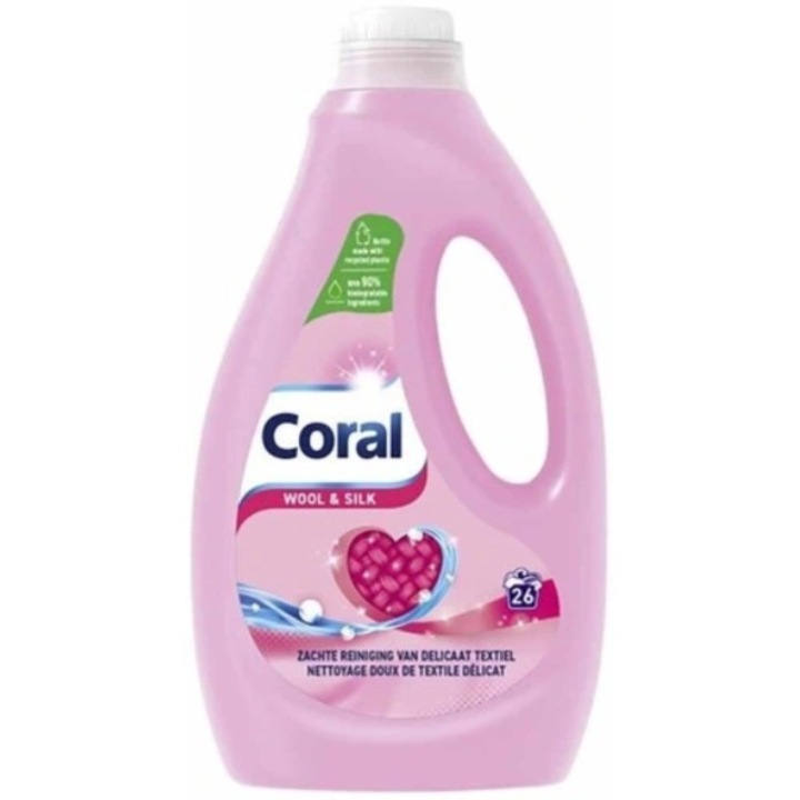 Mosószer Coral Woll & Silk, 1,17l, 26 mosás, kényes anyagokhoz