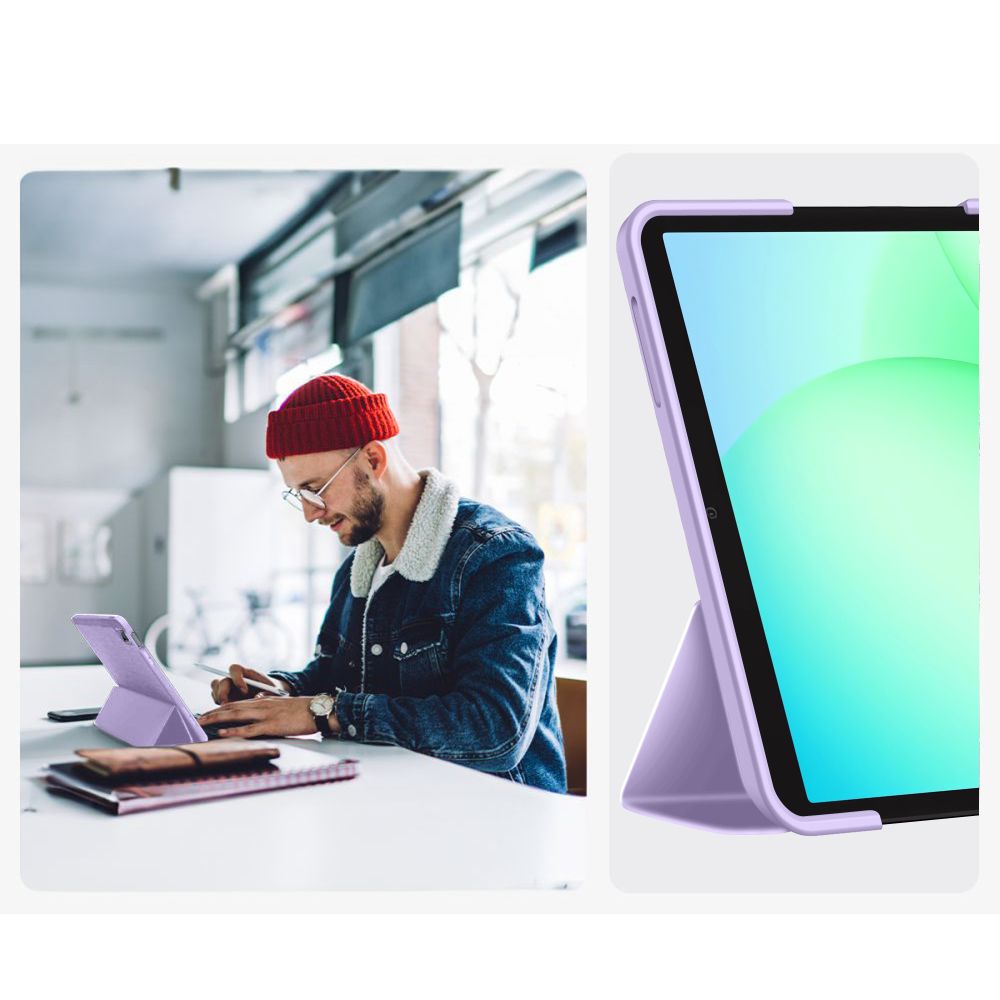 Husă Tech-Protect SmartCase, compatibila cu Samsung Galaxy Tab A9 / A11 / X110 / X115 / X133 / X135, 8.7 inch, Violet