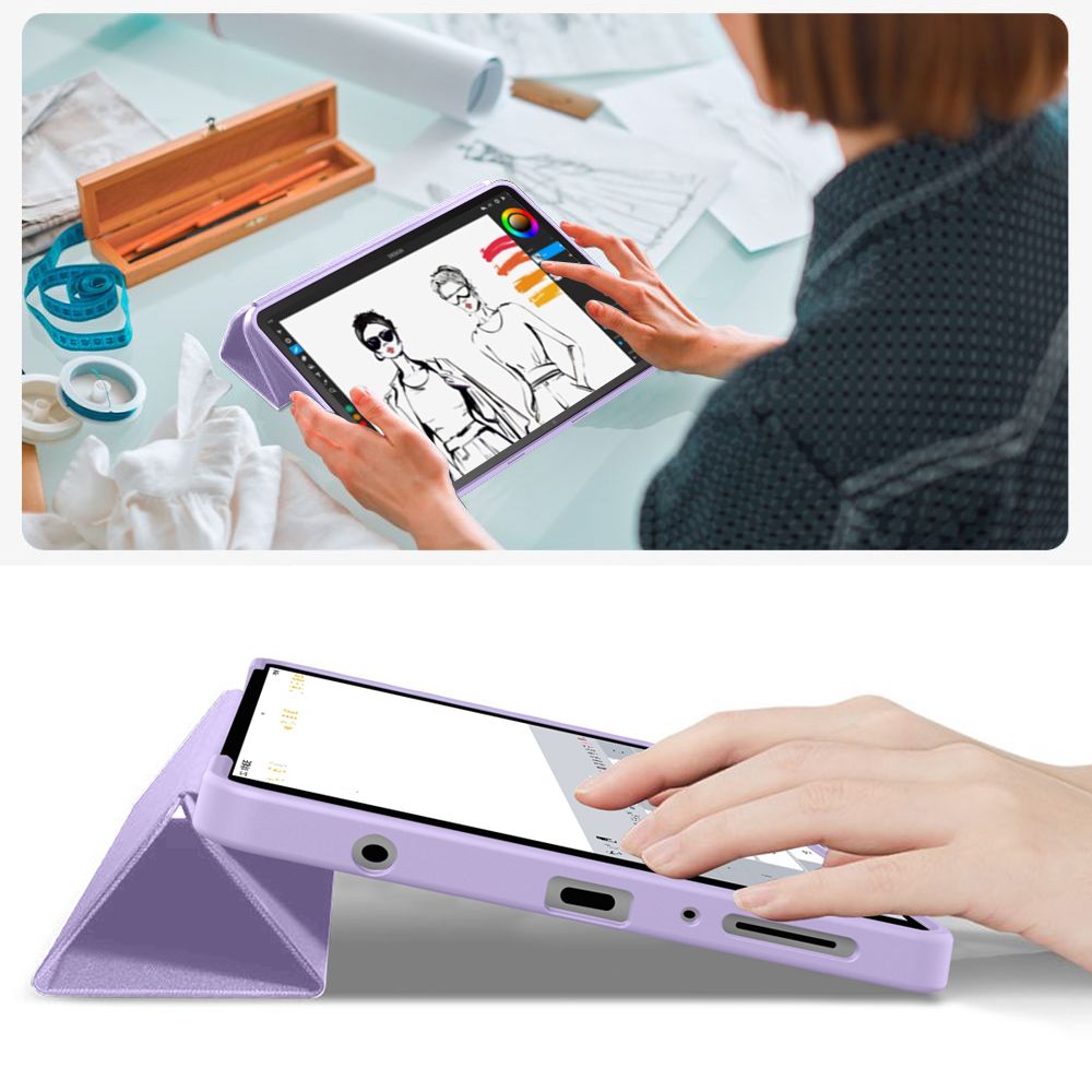 Husă Tech-Protect SmartCase, compatibila cu Samsung Galaxy Tab A9 / A11 / X110 / X115 / X133 / X135, 8.7 inch, Violet