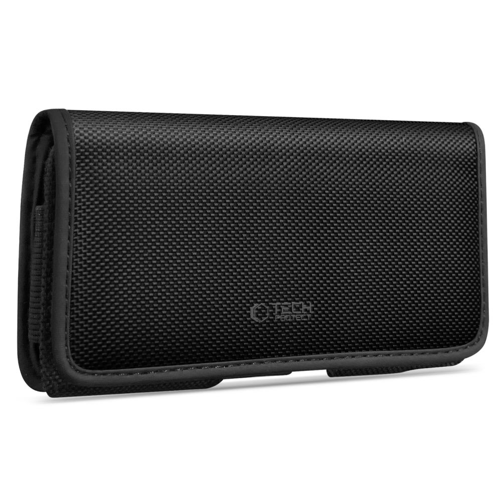 Husa universala pentru telefon Tech-Protect SM90, Nailon, 5.8–6.8 inch, Negru