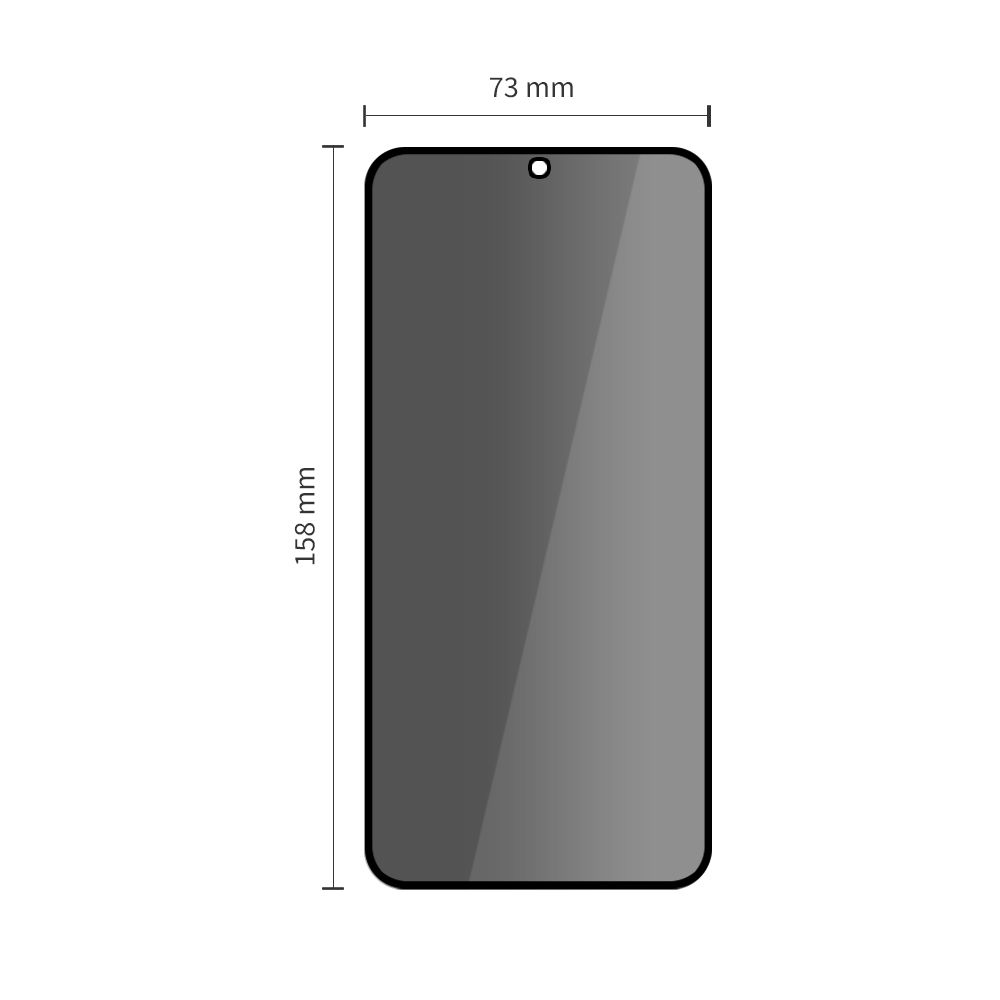 Set 2 folii sticla Tech-Protect Glass Spy Plus Privacy compatibila cu Samsung Galaxy S25 FE, Negru
