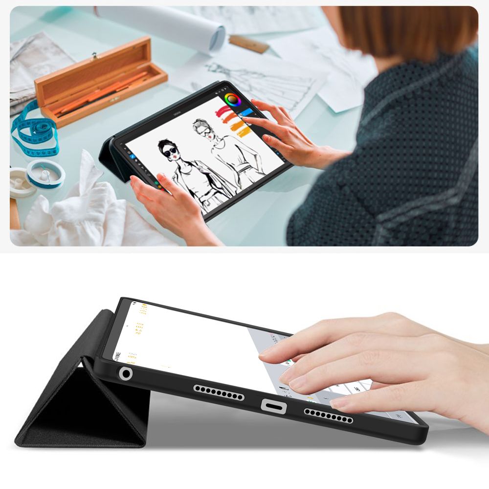 Husa Tech-Protect SmartCase Pen compatibila cu Lenovo Idea Tab 11 inch, Negru
