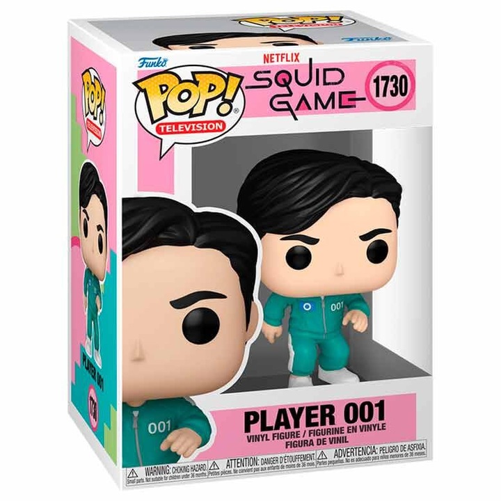 Figurina Funko POP Squid Game 1730 Player 001, multicolor, 9cm, set colectionabil