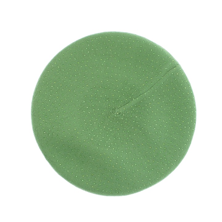 Bereta de dama, Buticcochet, din acril si vascoza, model cu strasuri, one size, Verde - BSC730