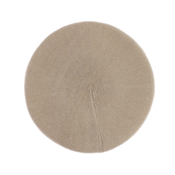 Bereta de dama, Buticcochet, din acril si vascoza, model uni, one size, Bej - BSC755