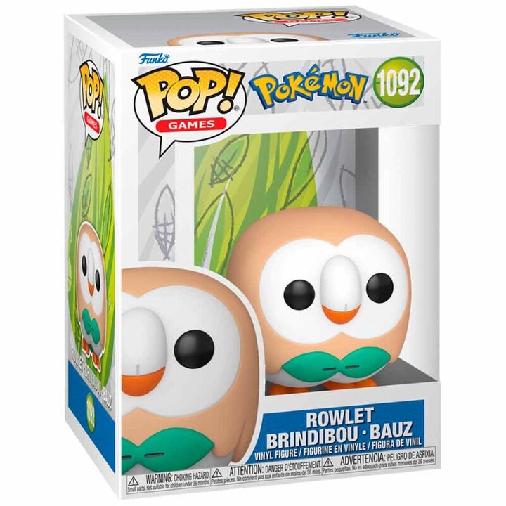 Figurina POP, FunKo, Pokemon, Rowlet - Brindibou - Bauz, 9 cm