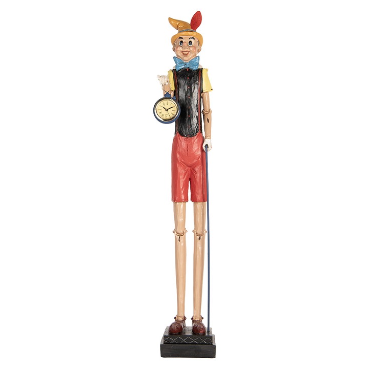 Figurina Pinochio polirasina multicolora 12x11x68 cm
