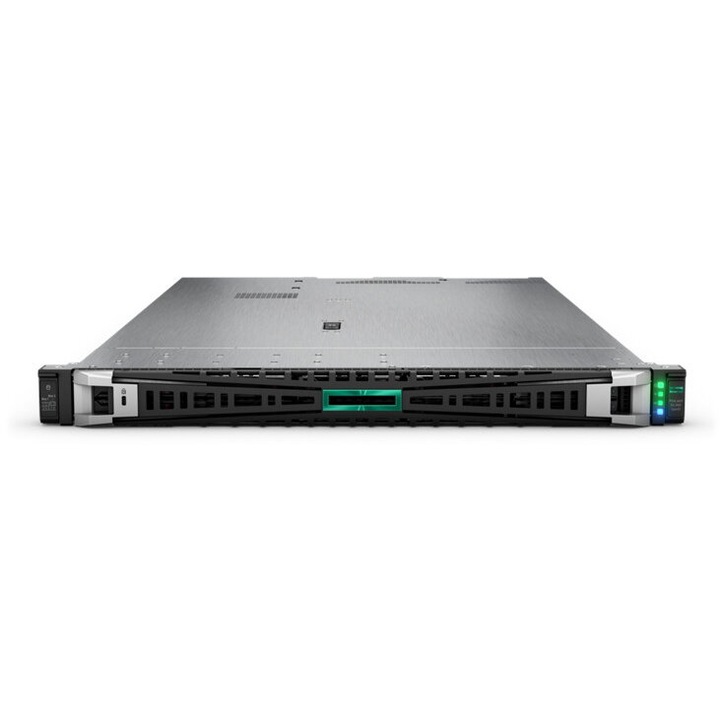 Сървър HP ProLiant DL360 Gen11 1U, процесор Intel® Xeon® Silver 4510 2.4GHz Sapphire Rapids, 64GB RDIMM RAM, 2x 480GB SATA 6G SSD, MR408i-o, 8x Hot Plug SFF