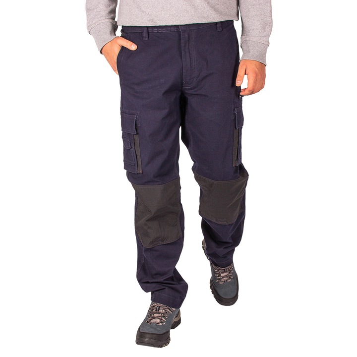 Работни панталони мъжки FIRI, тъмносини, с многофункционални джобове, светлоотразителни елементи, 34