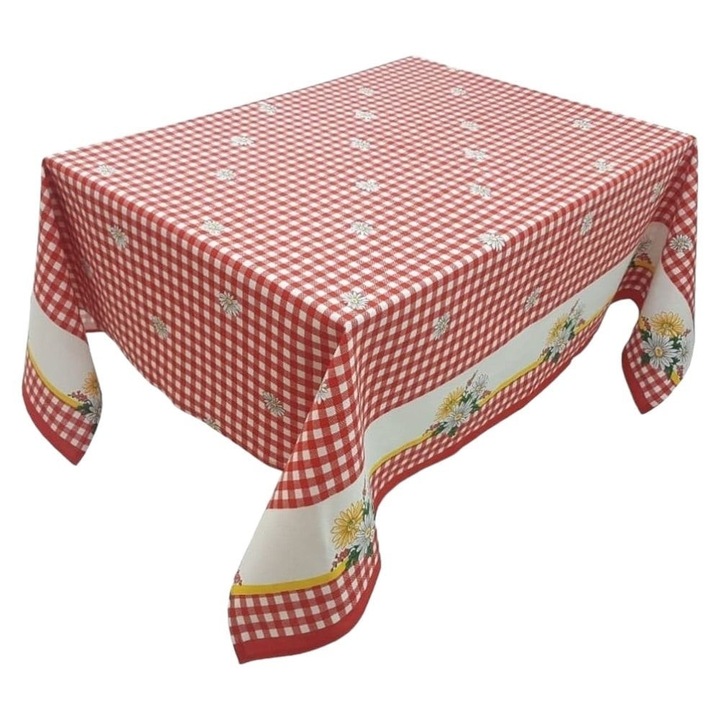 Fată de masă din bumbac 100%, FIVE STORE, clasic românesc, roșu, 250x150cm