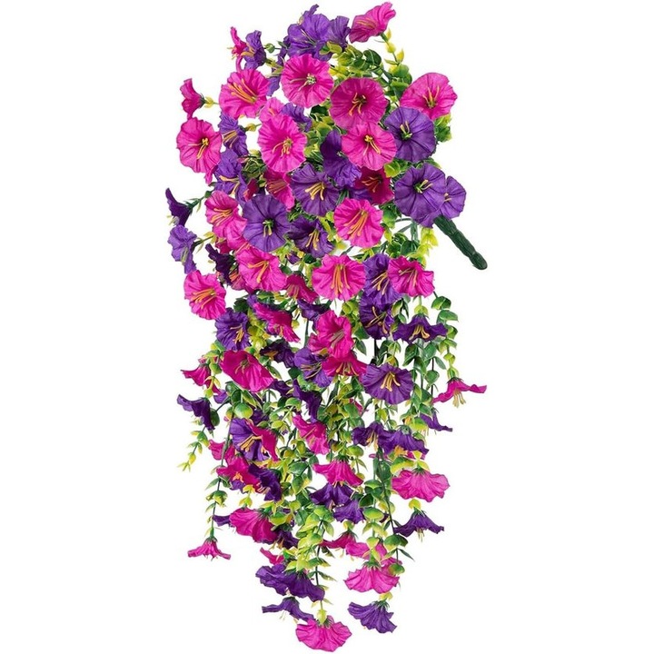 2 db függő művirág szett, petúnia, többszínű, 75cm