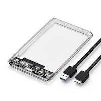 Rack extern pentru hard disk 2.5", SuooTci, SATA la USB 3.0, 5Gbps, transparent, 126x76x13mm, 70g