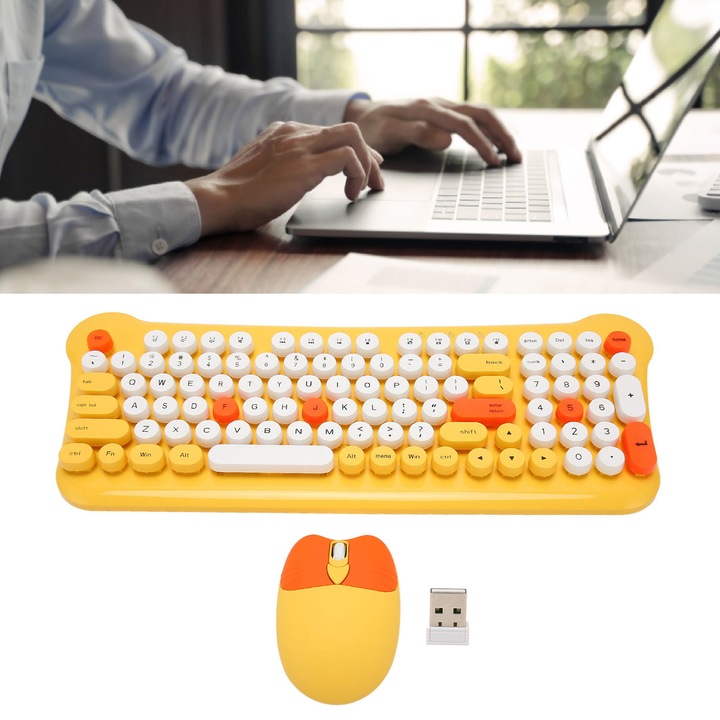 Set 8 capace de taste pentru tastatura, PBT, alb, compatibile cu tastaturi mecanice 61, 87, 104, 108