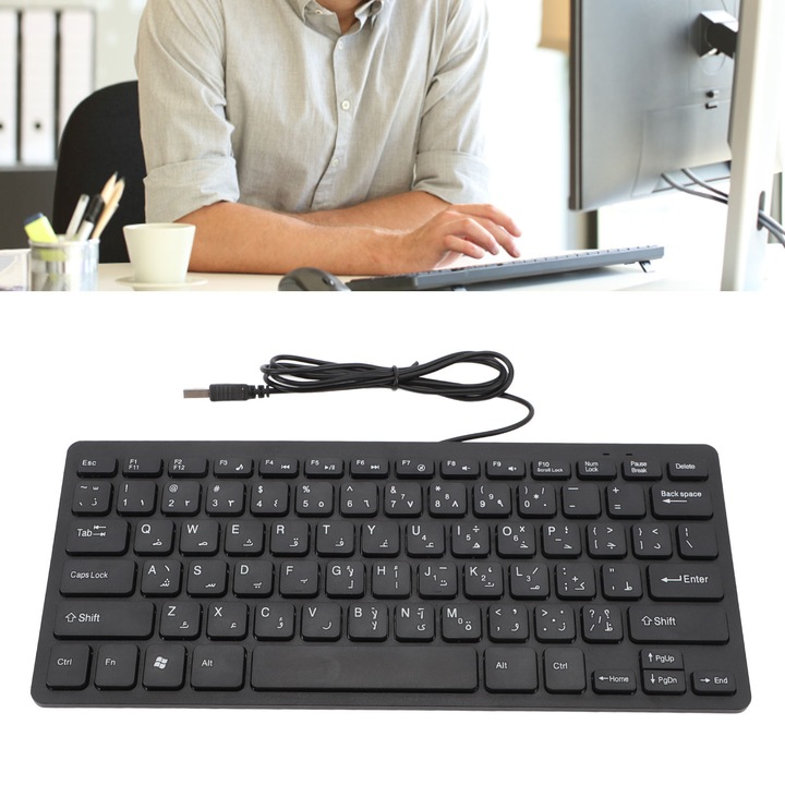 Tastatura mini cu 6 taste si buton, alb, mecanica cu switch-uri albastre, programare macro, design hot swappable