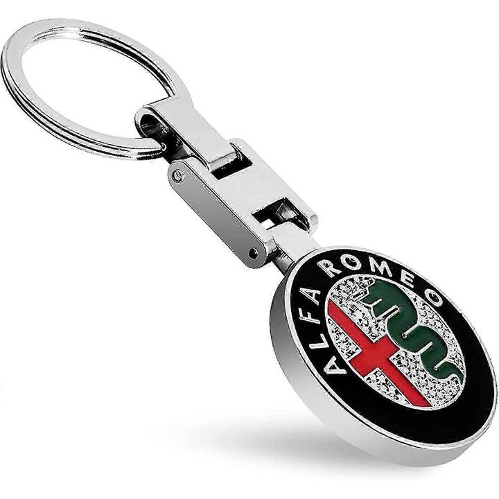 Breloc universal cu logo auto, zinc, design delicat, pentru chei, set de 1 bucata