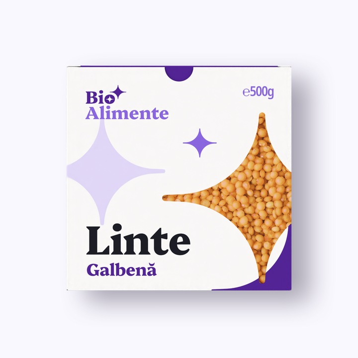Linte Galbena Ecologica, BioAlimente, 500g
