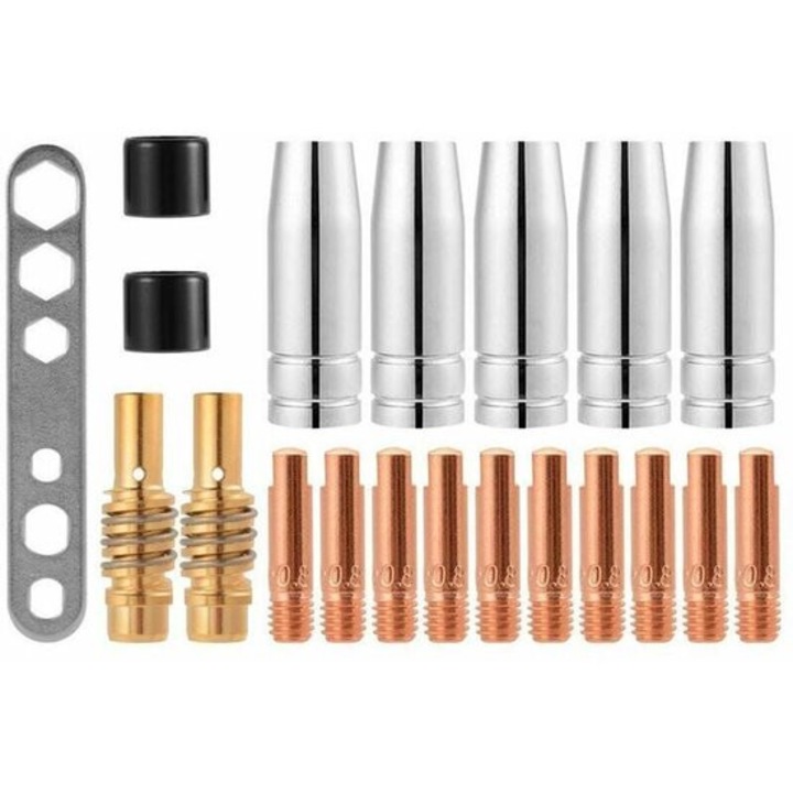 Set 20 piese kit suport duza contact MIG/MAG 0.8x25mm