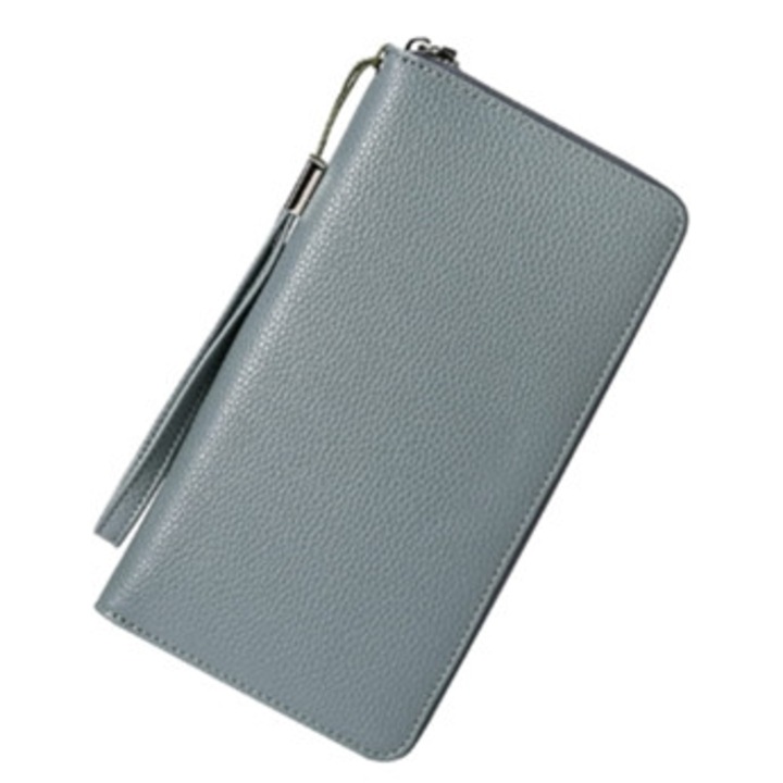 Női bőr táska RFID védelemmel, sötétszürke, ZMDECQNA