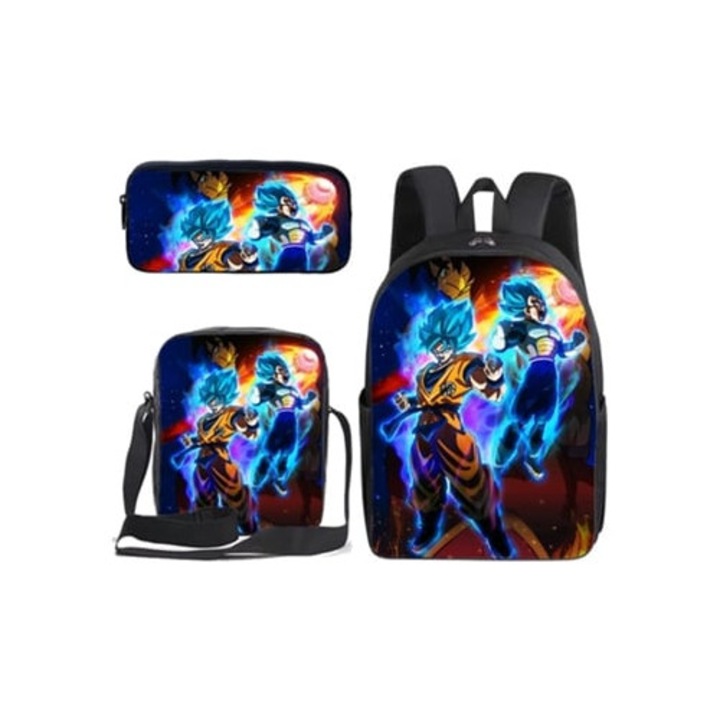 Ghiozdan student KOHREE Dragon Ball set trei piese