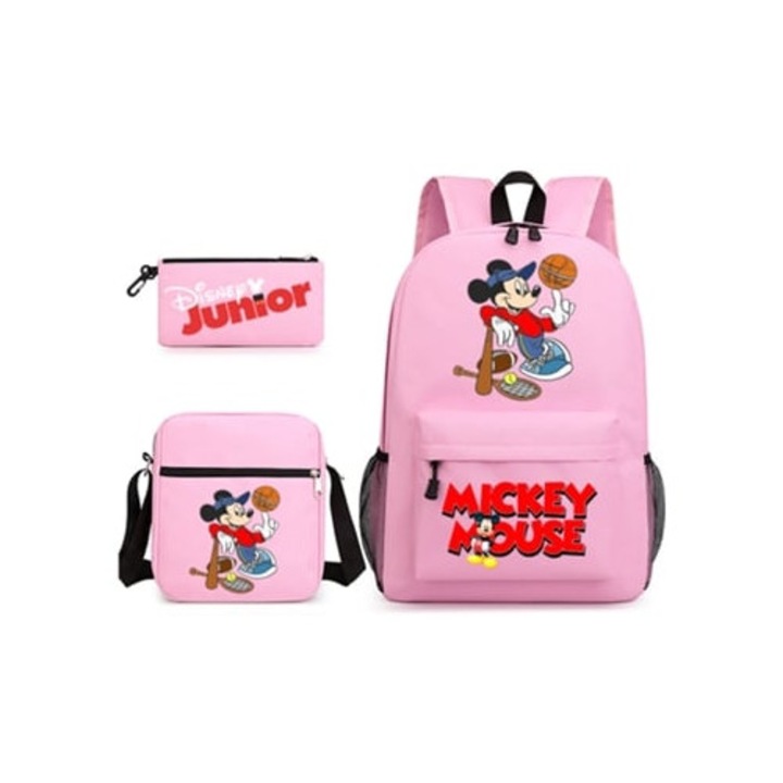 Ghiozdan pentru studenti KOHREE set de trei piese Mickey Mouse