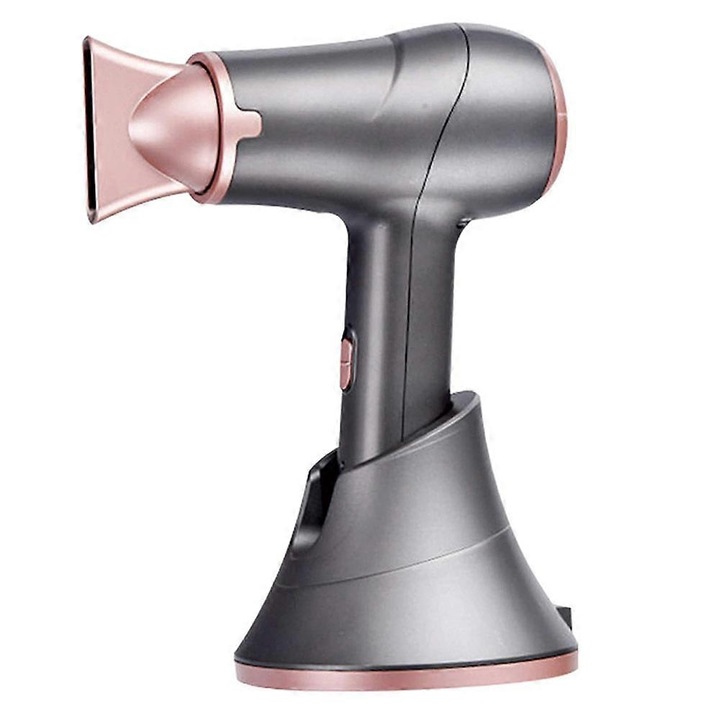 Uscator de par portabil, 300W, 2 trepte, negru, cu baterie reincarcabila, set de 1-2 duze