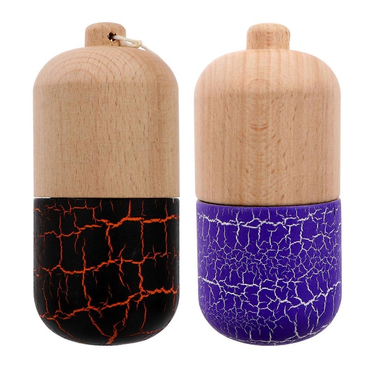 Set de jucarii Kendama, asortat, 11x5x5cm, din lemn de fag