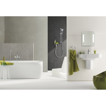 Set de dus Grohe Cosmopolitan, bara dus 900 mm, furtun 1750 mm, 1 pulverizare, anti-calcar, furtun anti-rasucire, etajera, crom Set de dus Grohe Cosmopolitan, bara dus 900 mm, furtun 1750 mm, 1 pulverizare, anti-calcar, furtun anti-rasucire, etajera, crom