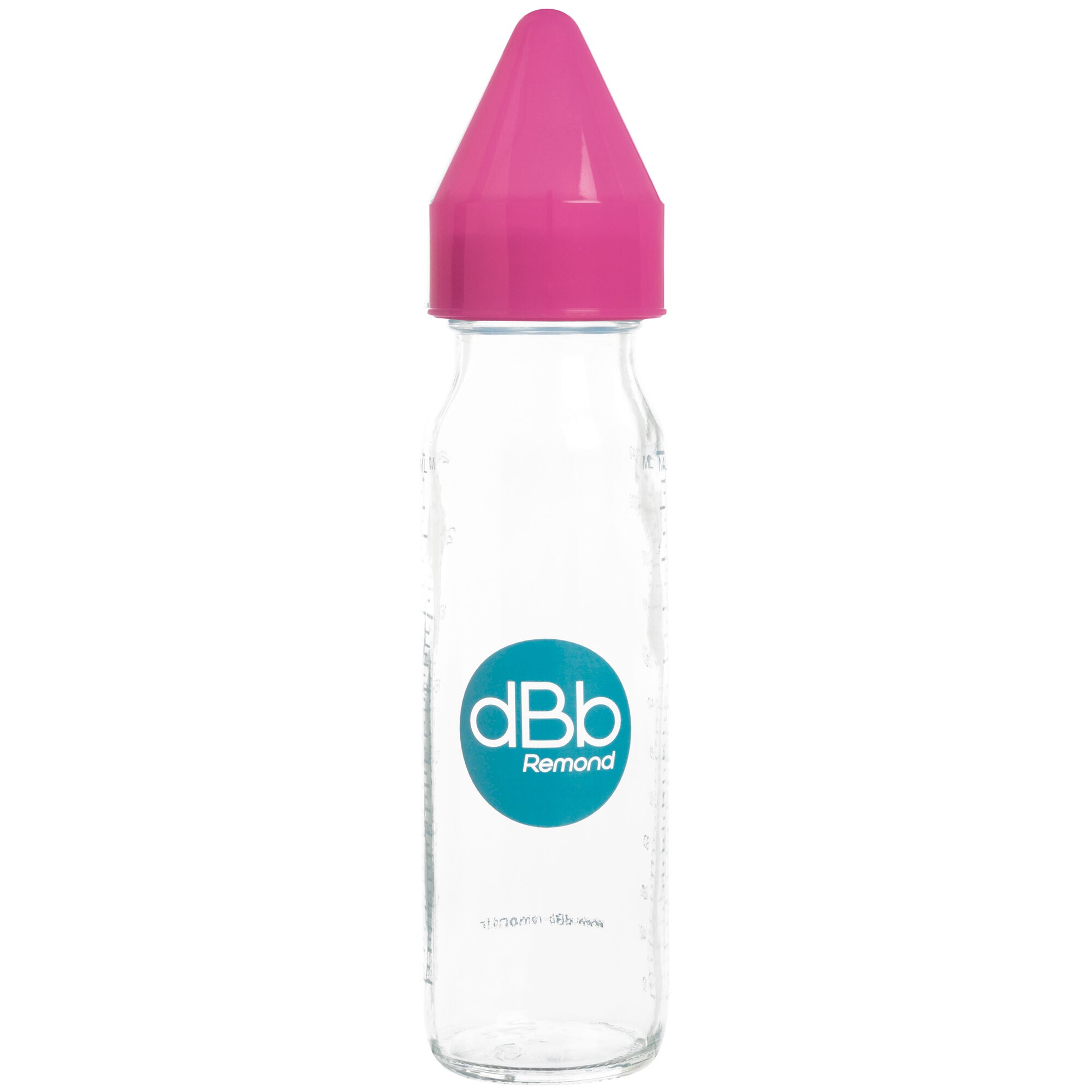 Biberon sticla dBb Remond RegulAir, Tetina silicon, 0 - 4 luni flux lent, 240 ml, Roz