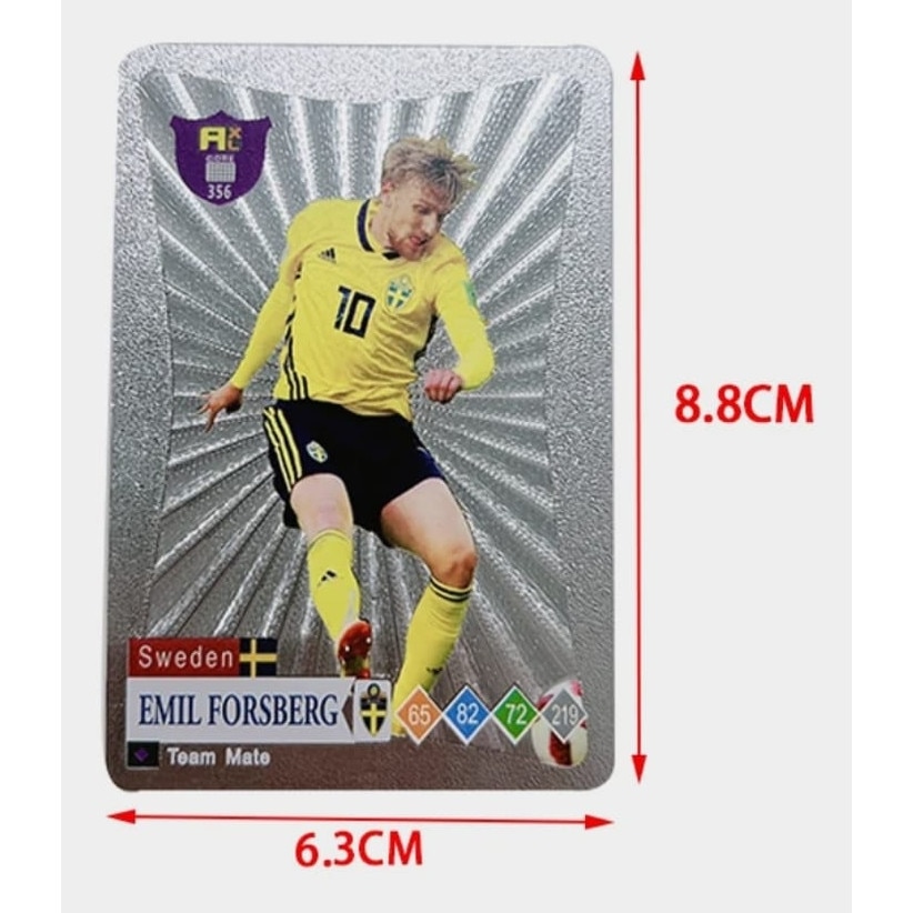 Set 55 Cartonase Fotbal, Aymax®, World Football Stars Golden