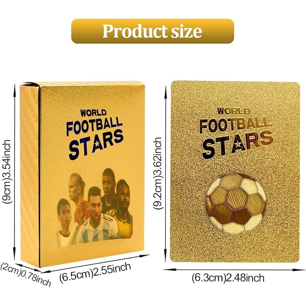 Set 55 Cartonase Fotbal, Aymax®, World Football Stars Golden