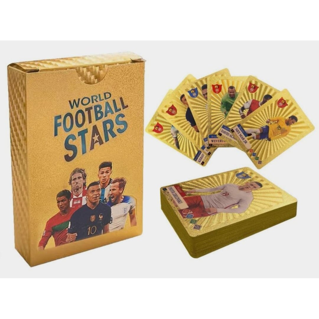 Set 55 Cartonase Fotbal, Aymax®, World Football Stars Golden