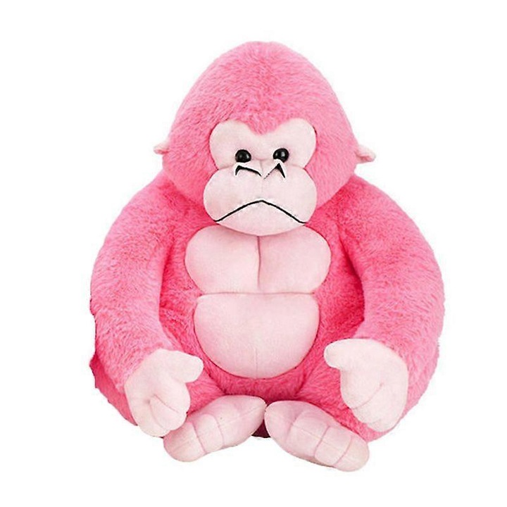 Jucarie de plus Gorilla, 42cm, roz, set de jucarii de plus