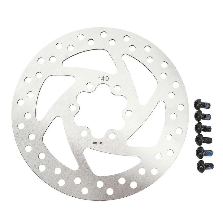 Disc de frana pentru trotinete electrice, 140mm, otel inoxidabil, set cu suruburi