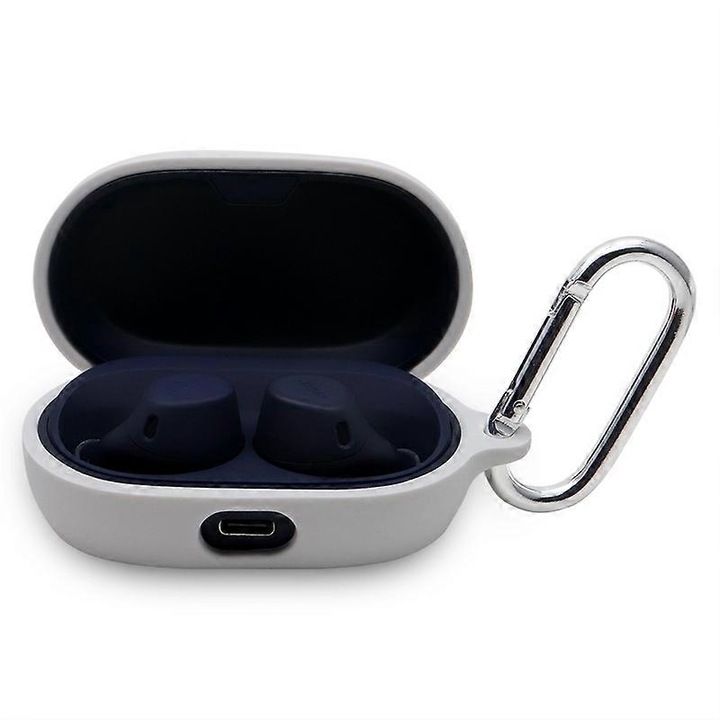 Husa de protectie pentru Jabra Elite 7 Active/7 Pro, silicon, albastra, 82x42x30mm, set