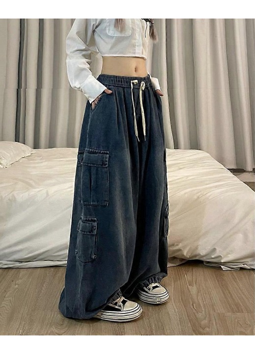 Női farmer, 1008-as modell, alacsony derék, enyhén rugalmas, kék, farmer