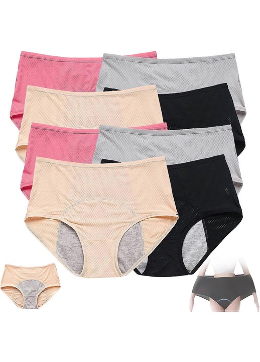 Noi fehernemu, 8 darabos szivargasmentes szett, tobbszinu, pamut, spandex, Többszínű